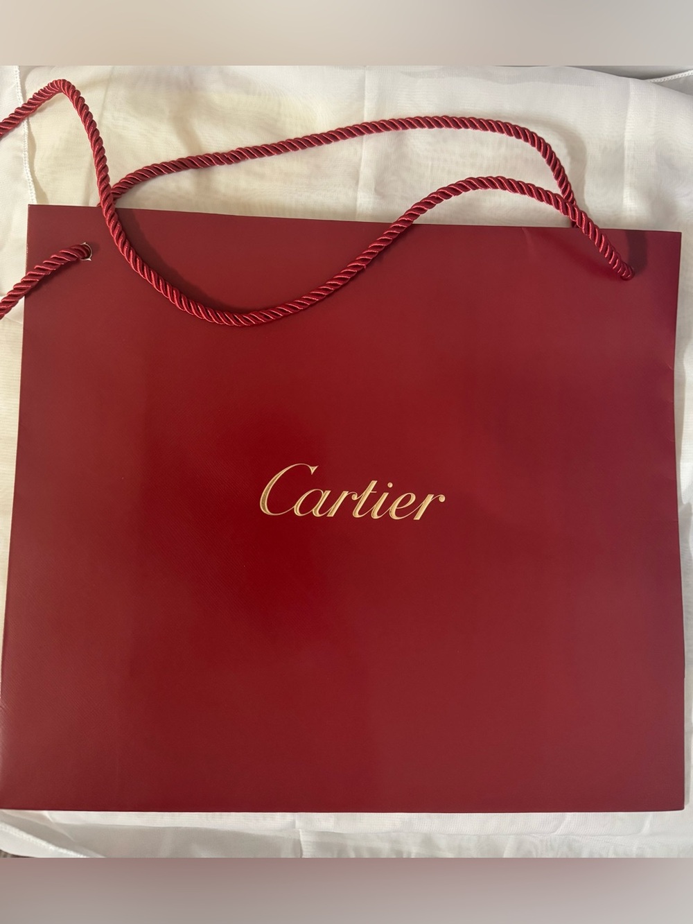 Cartier 💯% Authentic iconic brand luxury paper shopping bag. Ideal for gifting.